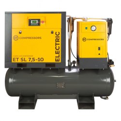 Винтовой компрессор ET-Compressors SL 7,5-10-250 ES с ресивером и осушителем