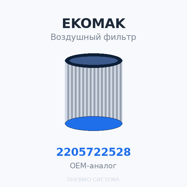 Фильтр воздушный EKOMAK 2205722528 (MKN001485, 211406-1) OEM