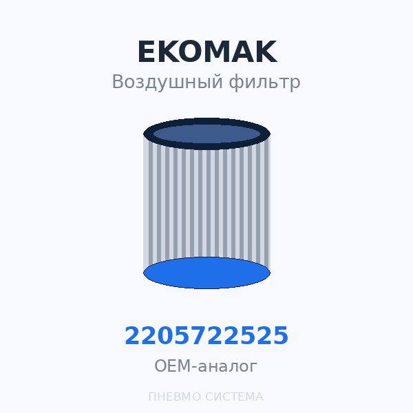 Фильтр воздушный EKOMAK 2205722525 (MKN000981, 215406-4) OEM