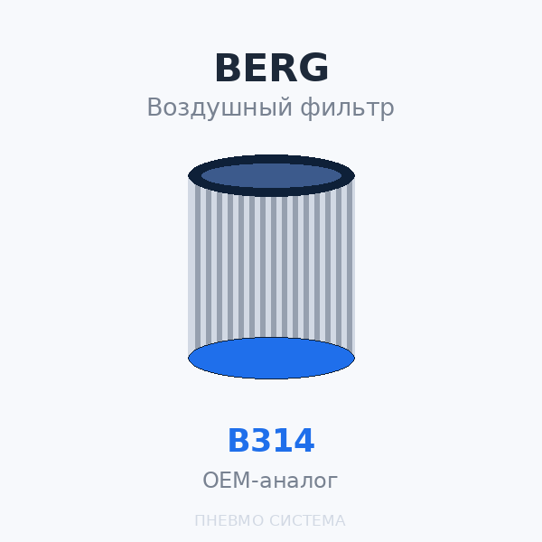Фильтр воздушный BERG В314 OEM