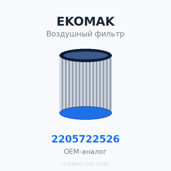Фильтр воздушный EKOMAK 2205722526 (MKN000982, 215406-4/A) OEM