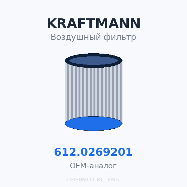 Фильтр воздушный KRAFTMANN 612.0269201 OEM