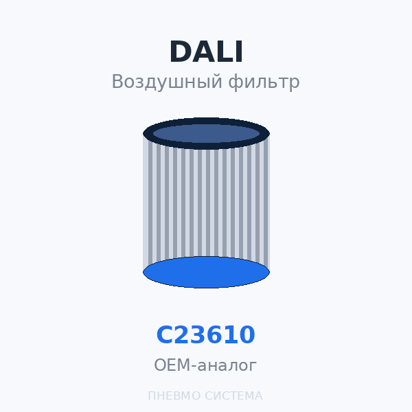 Фильтр воздушный DALI C23610 (SCB403220Y) OEM