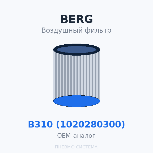 Фильтр воздушный BERG В310 (1020280300) OEM