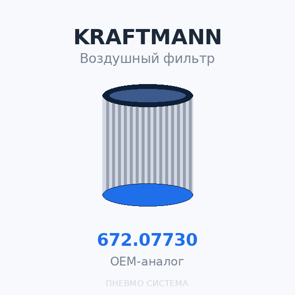 Фильтр воздушный KRAFTMANN 672.07730 (572.07730) OEM