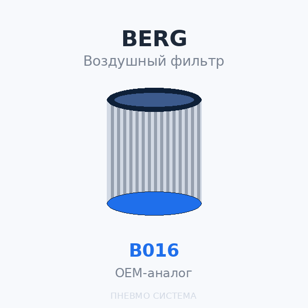 Фильтр воздушный BERG В016 OEM
