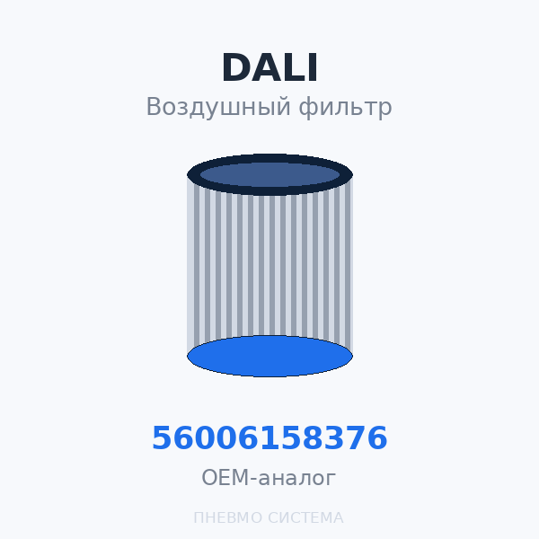 Фильтр воздушный DALI 56006158376 (C16400, KB375159, SCB375159, 321131542) OEM