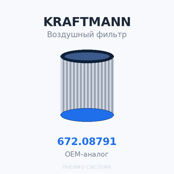 Фильтр воздушный KRAFTMANN 672.08791 (572.08791) OEM