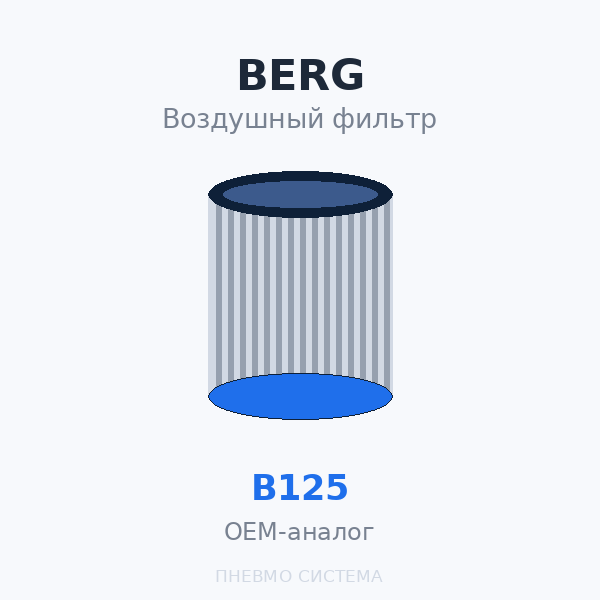 Фильтр воздушный BERG В125 OEM