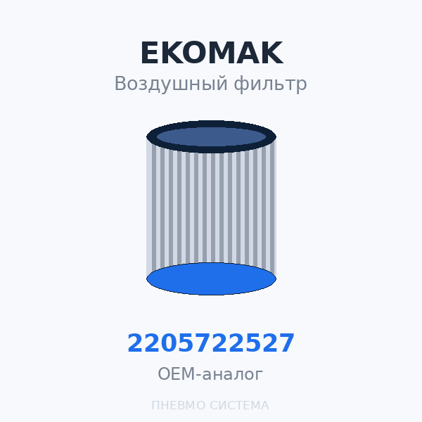 Фильтр воздушный EKOMAK 2205722527 (MKN001484, 207406) OEM