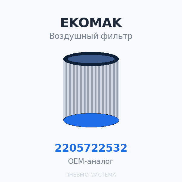 Фильтр воздушный EKOMAK 2205722532 (MKN001489, 211406) OEM