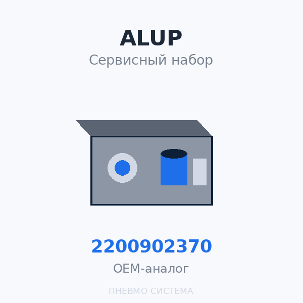 Сервисный набор (набор ТО) Alup (Original Part) ALLEGRO 8, ALLEGRO 11 2200902370 OEM