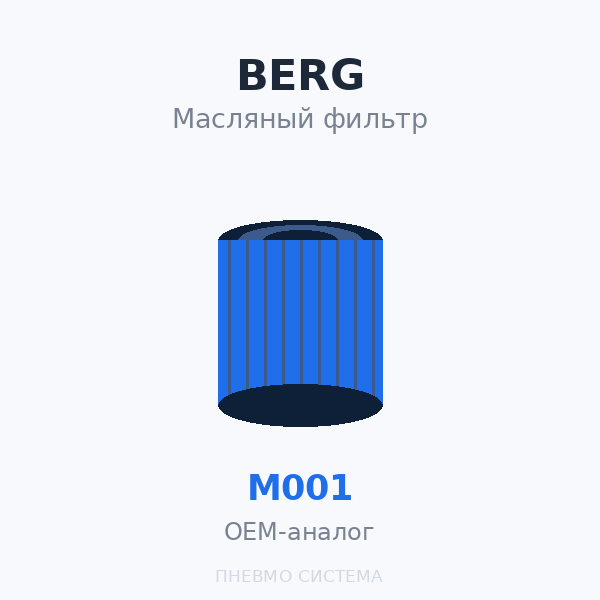 Фильтр масляный BERG M001 OEM
