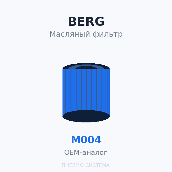 Фильтр масляный BERG M004 OEM