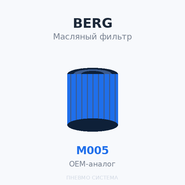 Фильтр масляный BERG M005 OEM