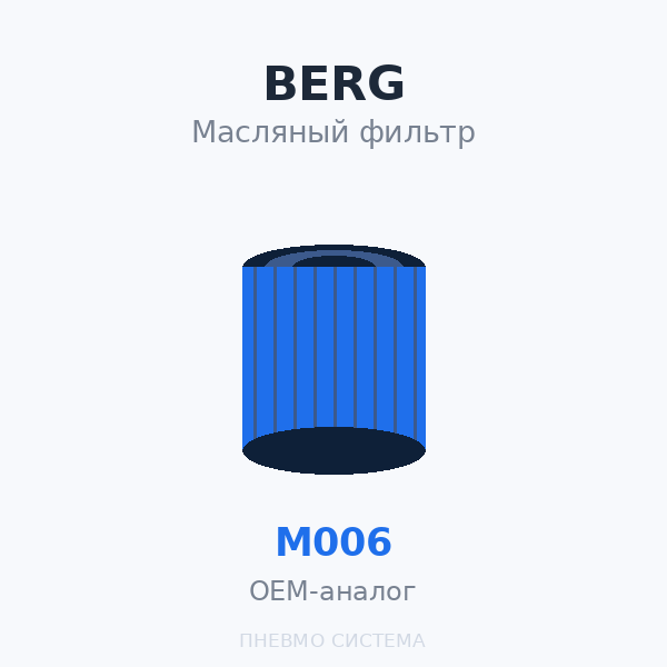 Фильтр масляный BERG M006 OEM