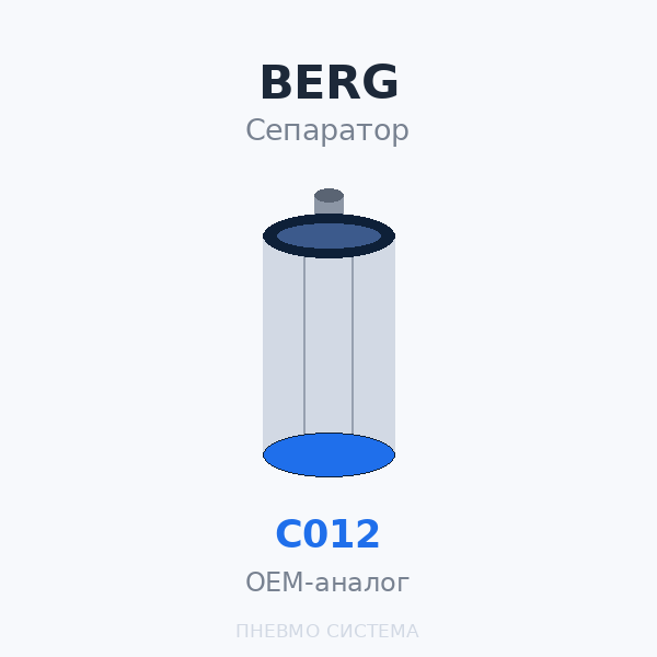Фильтр-маслоотделитель сепаратор BERG C012 OEM