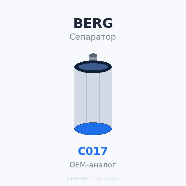 Фильтр-маслоотделитель сепаратор BERG C017 (1020284600) OEM