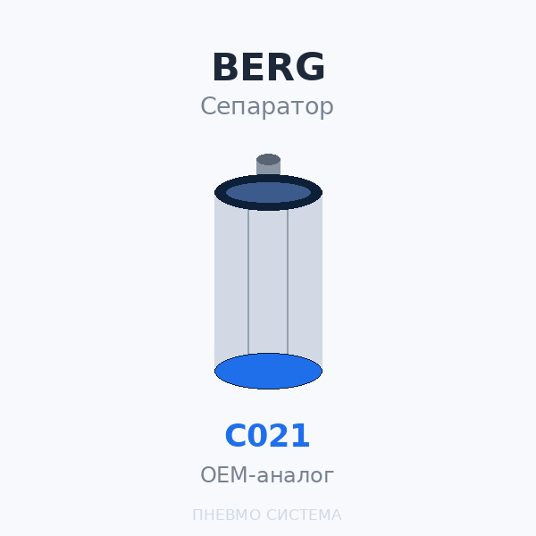 Фильтр-маслоотделитель сепаратор BERG C021 OEM