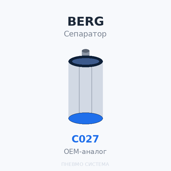 Фильтр-маслоотделитель сепаратор BERG C027 OEM