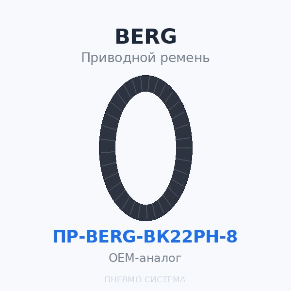 Приводной ремень BERG ВК22РН 8 бар (4 шт.) OEM