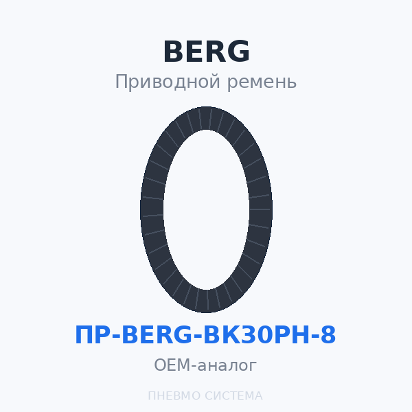 Приводной ремень BERG ВК30РН 8 бар (4 шт.) OEM