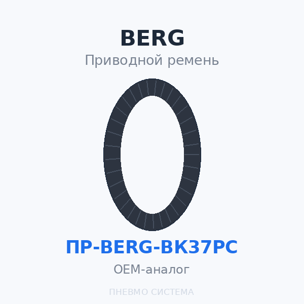 Приводной ремень BERG ВК37РС (4 шт.) OEM