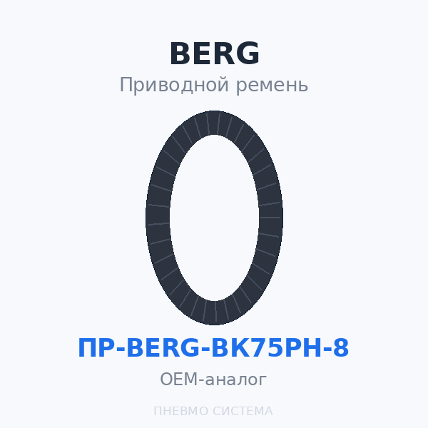 Приводной ремень BERG ВК75РН 8 бар (5 шт.) OEM