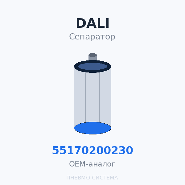 Фильтр-маслоотделитель сепаратор DALI 55170200230 (SB564, KB8635, 537704012060) OEM