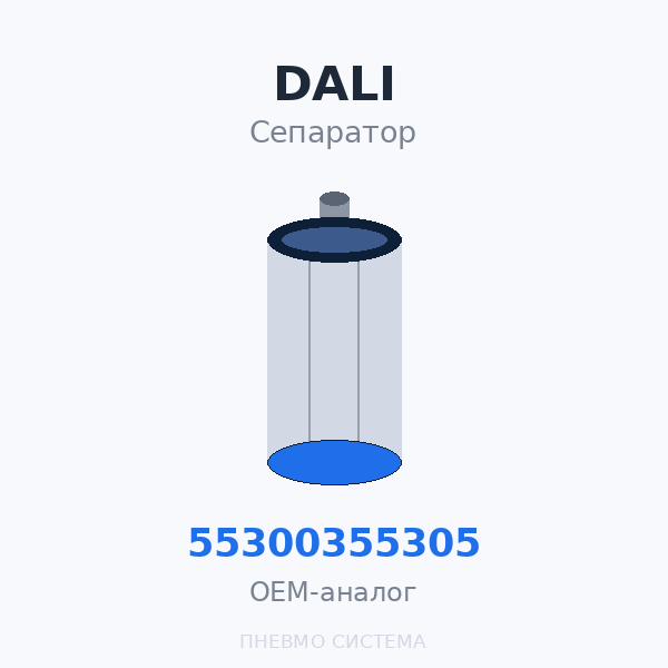 Фильтр-маслоотделитель сепаратор DALI 55300355305 (SB743, 077043121206, 537704312100, 537704012100) OEM