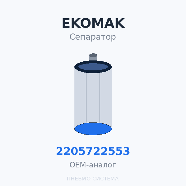 Фильтр-маслоотделитель сепаратор EKOMAK 2205722553 (MKN000921, 2160911-1, 1630160723​) OEM