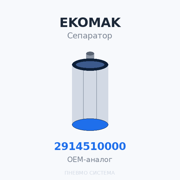 Фильтр-маслоотделитель сепаратор EKOMAK 2914510000 (MKN002361, MKN000928, 211910, 1626977800) OEM