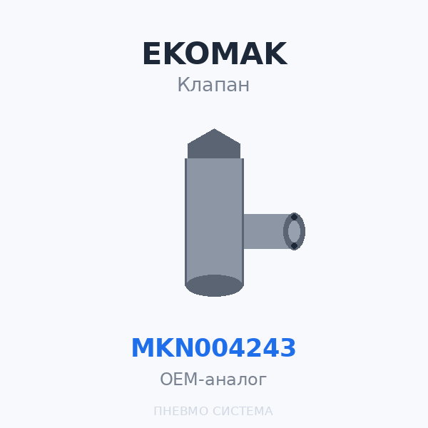Всасывающий клапан EKOMAK MKN004243 OEM