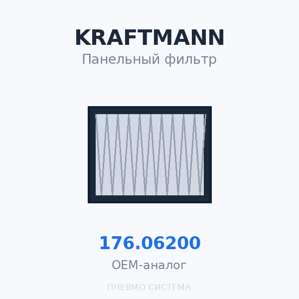 Панельный фильтр KRAFTMANN 176.06200 OEM
