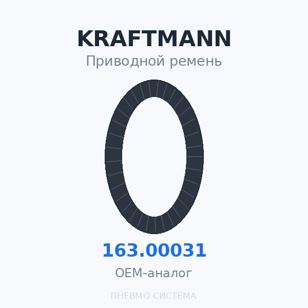 Комплект приводных ремней (2 шт.) KRAFTMANN 163.00031 OEM