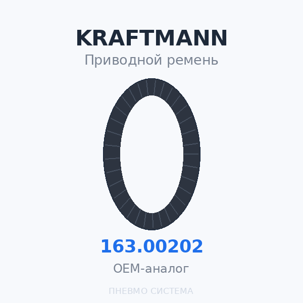 Комплект приводных ремней (5 шт.) KRAFTMANN 163.00202 OEM