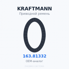 Приводной ремень KRAFTMANN 163.81332 (163.61332) OEM